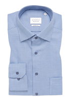 COMFORT FIT Hemd in blau strukturiert