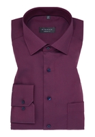 COMFORT FIT Hemd in bordeaux strukturiert