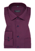 COMFORT FIT Hemd in bordeaux strukturiert
