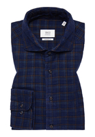COMFORT FIT Hemd in dunkelblau kariert