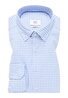 COMFORT FIT Hemd in hellblau kariert