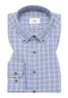 COMFORT FIT Hemd in rauchblau kariert