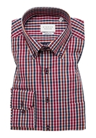 COMFORT FIT Hemd in rot kariert
