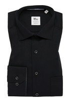 COMFORT FIT Hemd in schwarz unifarben