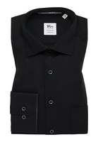 COMFORT FIT Hemd in schwarz unifarben