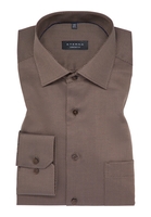 COMFORT FIT Hemd in taupe strukturiert