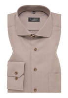 COMFORT FIT Hemd in taupe strukturiert