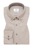 COMFORT FIT Hemd in taupe unifarben