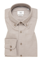 COMFORT FIT Hemd in taupe unifarben