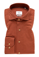 COMFORT FIT Hemd in terracotta unifarben