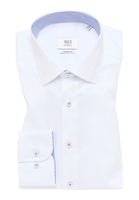 COMFORT FIT Luxury Shirt in weiß unifarben