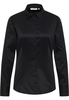 Cover Shirt Bluse in schwarz unifarben