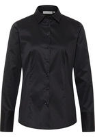 Cover Shirt Bluse in schwarz unifarben