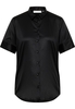 Cover Shirt Bluse in schwarz unifarben