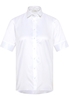 Cover Shirt Bluse in weiß unifarben