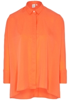 DREIVIERTELARM BLUSE 1863 BY ETERNA - PREMIUM TENCEL ORANGE UNIFARBEN