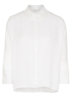 DREIVIERTELARM BLUSE 1863 BY ETERNA - PREMIUM TENCEL WEISS UNIFARBEN