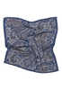 Einstecktuch in blau bedruckt