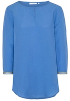 ETERNA DREIVIERTELARM BLUSE MODERN CLASSIC BLAU UNIFARBEN