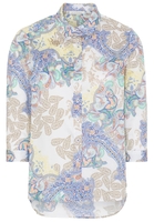 ETERNA DREIVIERTELARM BLUSE MODERN CLASSIC SATINGEWEBE GELB/ROSA/BLAU