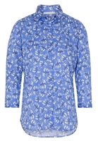 ETERNA DREIVIERTELARM BLUSE MODERN CLASSIC SATINGEWEBE HELLBLAU