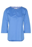 ETERNA DREIVIERTELARM BLUSE MODERN CLASSIC SATINGEWEBE KÖNIGSBLAU