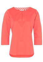 ETERNA DREIVIERTELARM BLUSE MODERN CLASSIC SATINGEWEBE ORANGE