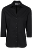 ETERNA DREIVIERTELARM BLUSE MODERN CLASSIC STRETCH SCHWARZ UNIFARBEN
