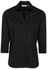 ETERNA DREIVIERTELARM BLUSE MODERN CLASSIC STRETCH SCHWARZ UNIFARBEN