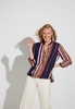 ETERNA DREIVIERTELARM BLUSE MODERN CLASSIC VISKOSE BUNT GESTREIFT