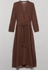 ETERNA DREIVIERTELARM BLUSENKLEID MODERN CLASSIC BRAUN BEDRUCKT
