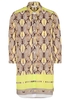 ETERNA DREIVIERTELARM BLUSENKLEID MODERN CLASSIC POPELINE GELB/TAUPE