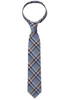 ETERNA KRAWATTE BLAU/BEIGE KARIERT