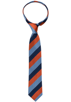 ETERNA KRAWATTE TERRACOTTA/BLAU GESTREIFT