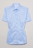 ETERNA KURZARM BLUSE MODERN CLASSIC COVER SHIRT TWILL HELLBLAU