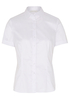 ETERNA KURZARM BLUSE MODERN CLASSIC COVER SHIRT TWILL WEISS UNIFARBEN