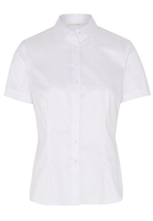 ETERNA KURZARM BLUSE MODERN CLASSIC COVER SHIRT TWILL WEISS UNIFARBEN