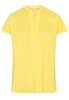ETERNA KURZARM BLUSE MODERN CLASSIC LEINEN GELB UNIFARBEN