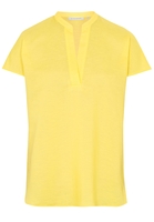 ETERNA KURZARM BLUSE MODERN CLASSIC LEINEN GELB UNIFARBEN
