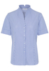 ETERNA KURZARM BLUSE MODERN CLASSIC POPELINE BLAU/WEISS GESTREIFT