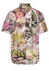 ETERNA KURZARM BLUSE MODERN CLASSIC POPELINE GRÜN/PINK BEDRUCKT