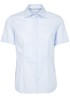 ETERNA KURZARM BLUSE MODERN CLASSIC POPELINE HELLBLAU UNIFARBEN