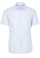 ETERNA KURZARM BLUSE MODERN CLASSIC POPELINE HELLBLAU UNIFARBEN