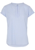 ETERNA KURZARM BLUSE MODERN CLASSIC POPELINE HELLBLAU/WEISS GESTREIFT