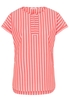 ETERNA KURZARM BLUSE MODERN CLASSIC POPELINE KORALLE/WEISS GESTREIFT