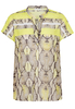 ETERNA KURZARM BLUSE MODERN CLASSIC POPELINE NEONGELB BEDRUCKT