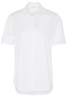 ETERNA KURZARM BLUSE MODERN CLASSIC SATINGEWEBE WEISS UNIFARBEN