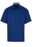 ETERNA KURZARM HEMD COMFORT FIT BLAU STRUKTURIERT