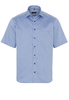 ETERNA KURZARM HEMD COMFORT FIT BLAU STRUKTURIERT