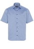 ETERNA KURZARM HEMD COMFORT FIT BLAU STRUKTURIERT